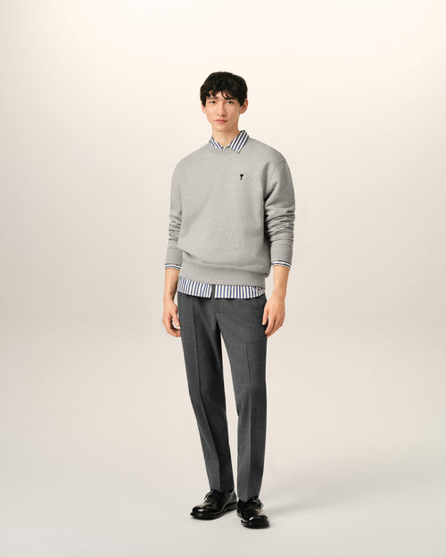Grey elasticated-waist wool trousers - Man - 2 - AMI Paris - Ami Paris