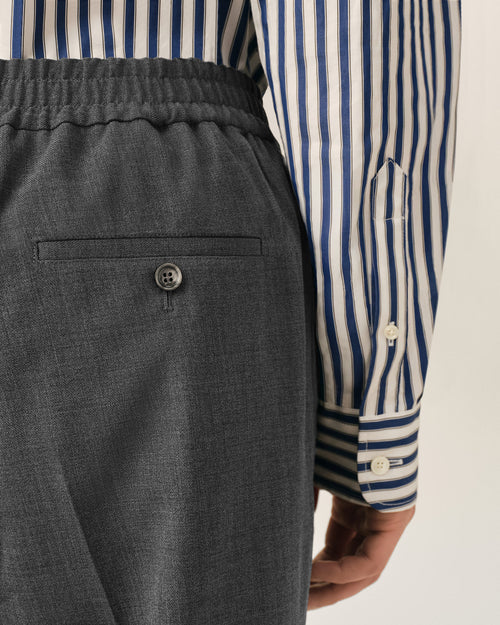 Grey elasticated-waist wool trousers - Man - 5 - AMI Paris - Ami Paris