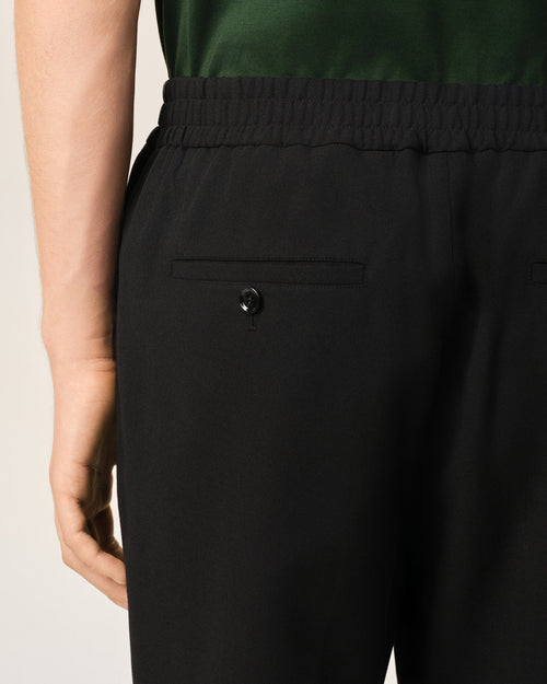 Black elasticated-waist wool trousers - Man - 5 - AMI Paris - Ami Paris
