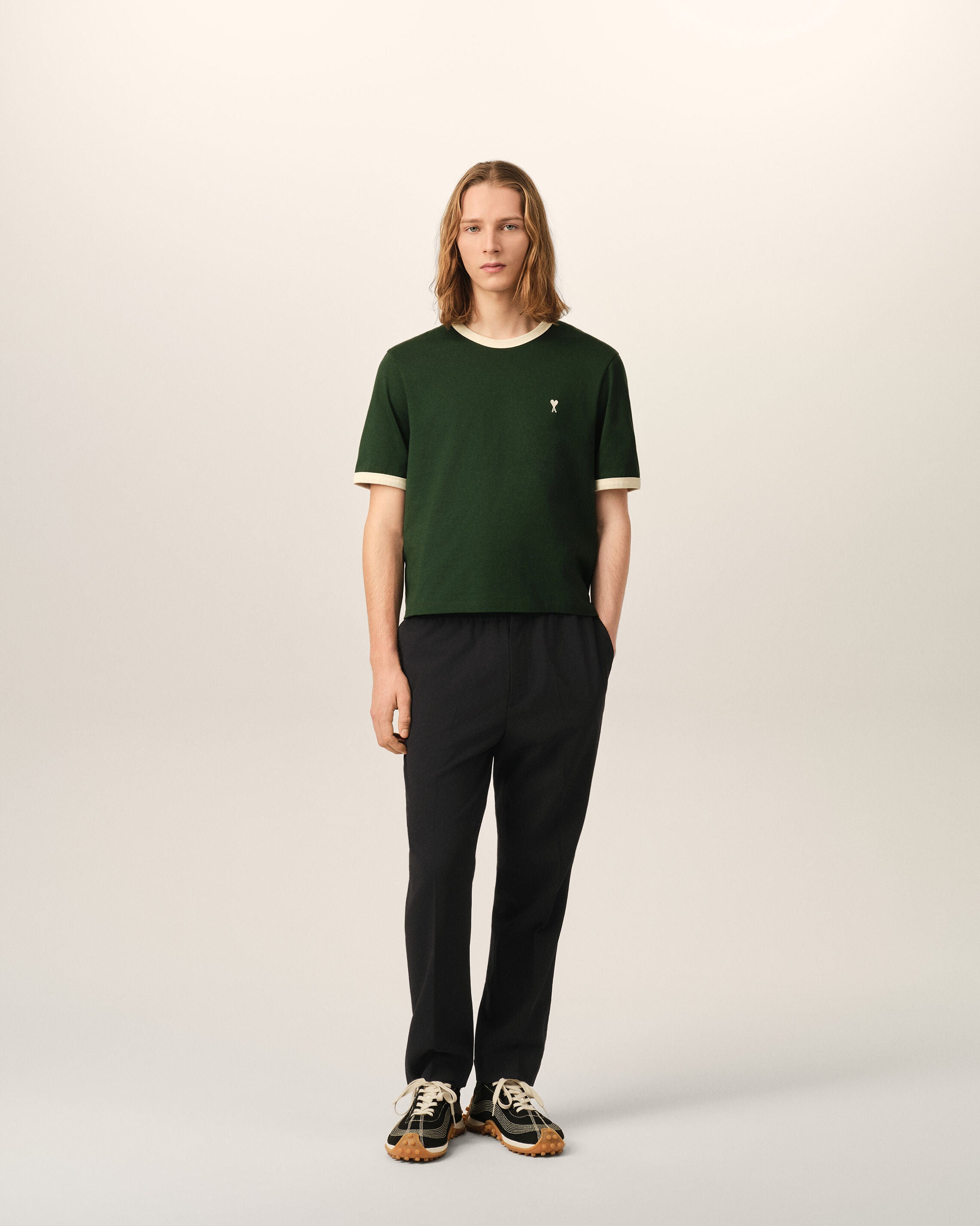 Black elasticated-waist wool trousers - 2