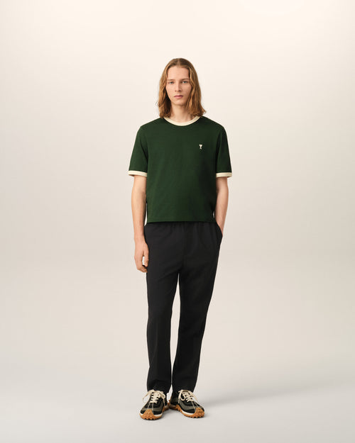 Black elasticated-waist wool trousers - Man - 2 - AMI Paris - Ami Paris