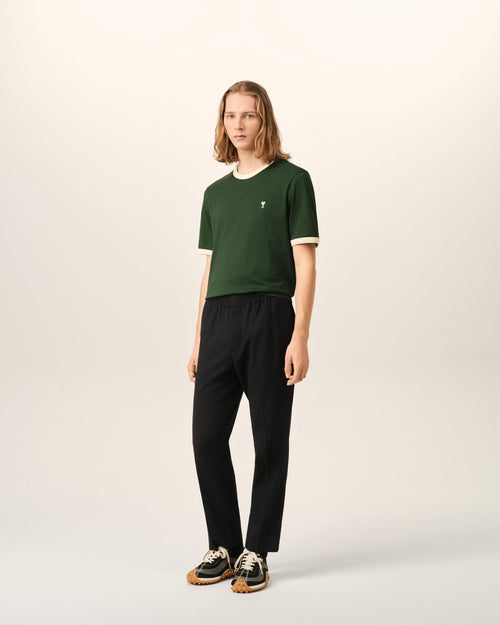 Black elasticated-waist wool trousers - Man - 6 - AMI Paris - Ami Paris