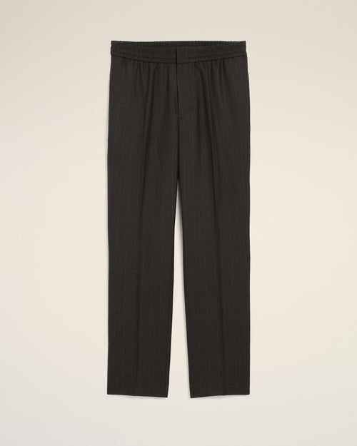 Grey elasticated-waist striped wool trousers - Man - 1 - AMI Paris - Ami Paris