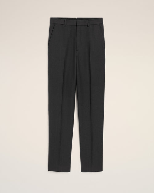 Black Wool Wide Trousers - 2 - Ami Paris