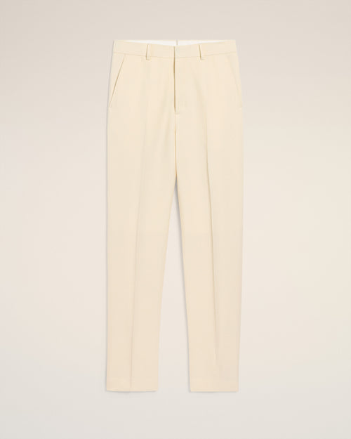 Pantalón ancho de lana blanca - 2 - Ami Paris