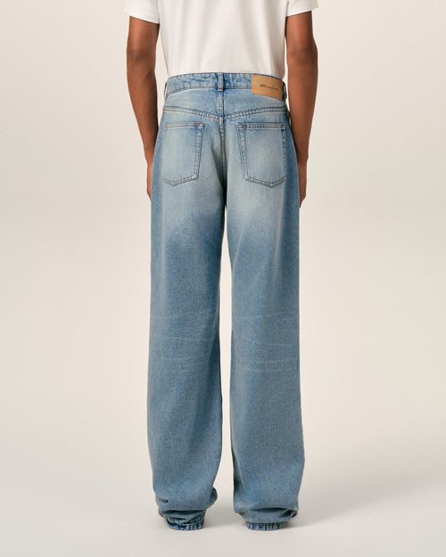 Blue large-fit cotton jeans - Man - 4 - AMI Paris - Ami Paris