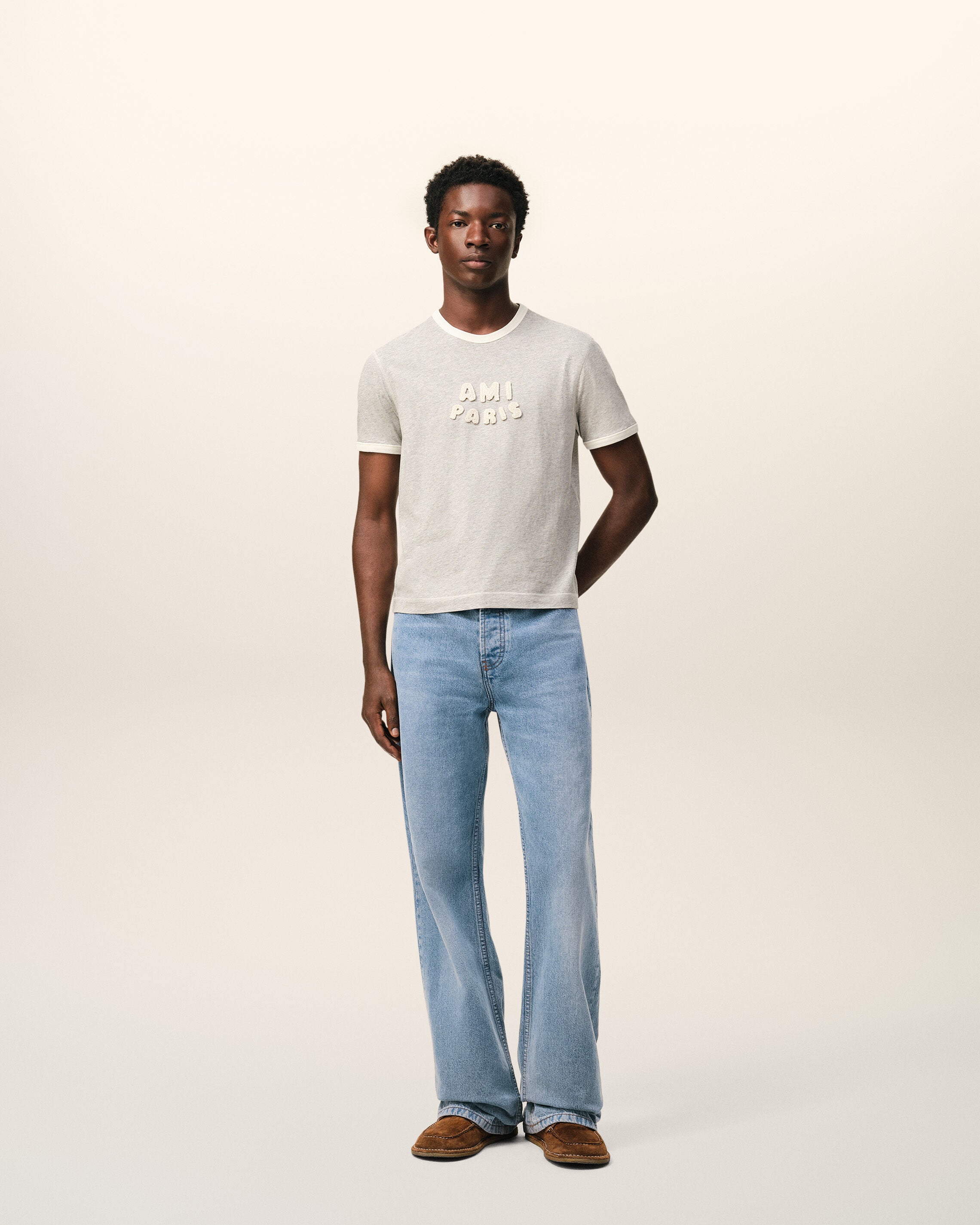 USED BLUE Large Fit Jeans | AMI PARIS