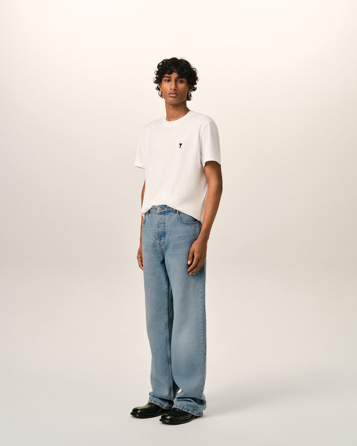 Weit geschnittener Jeans aus blauer Baumwolle - 6