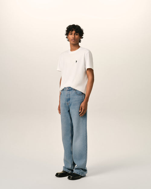 Blue large-fit cotton jeans - Man - 6 - AMI Paris - Ami Paris