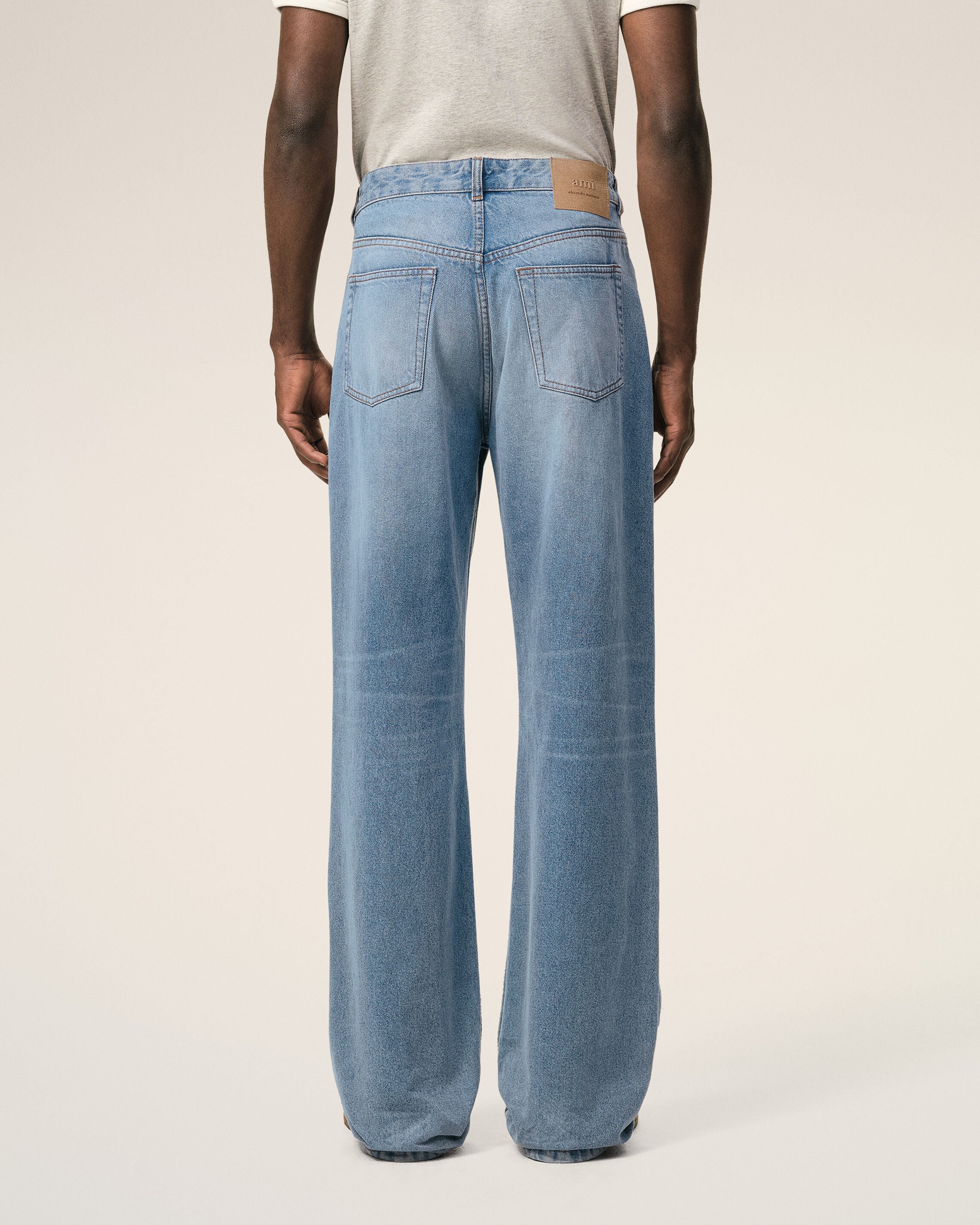 Blue Cotton Large Fit Jeans - 4