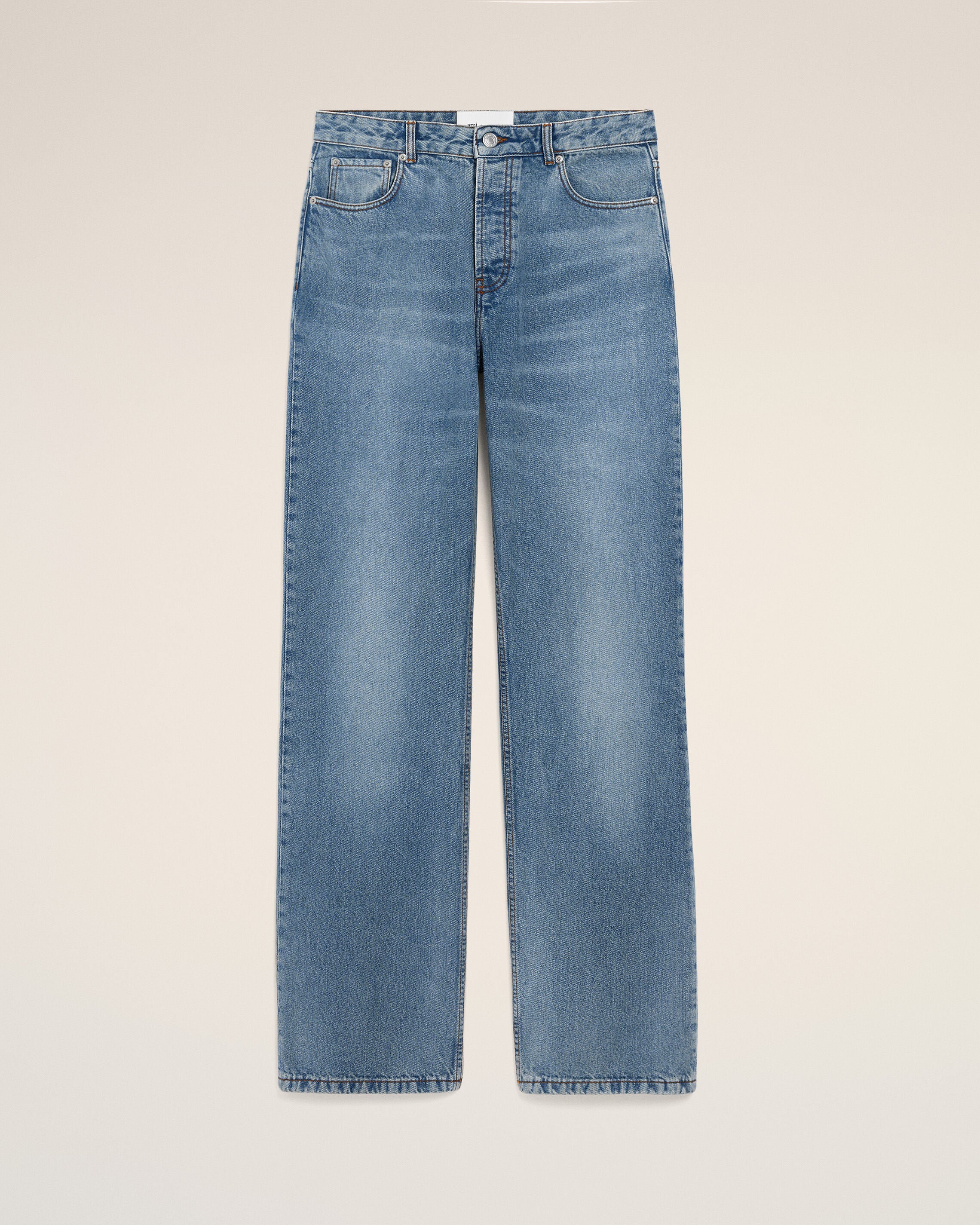 Blue Cotton Large Fit Jeans - 1