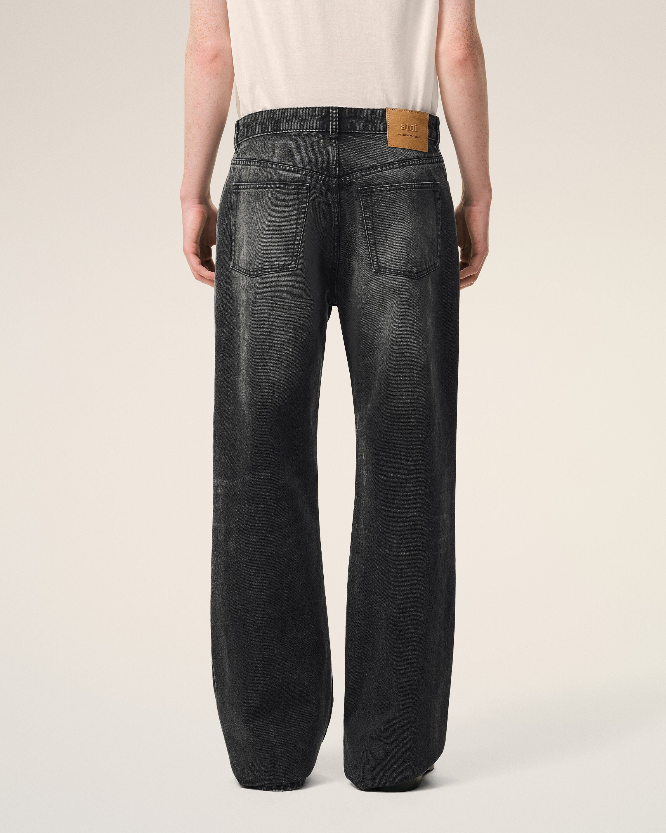 Black Cotton Large Fit Jeans - 4