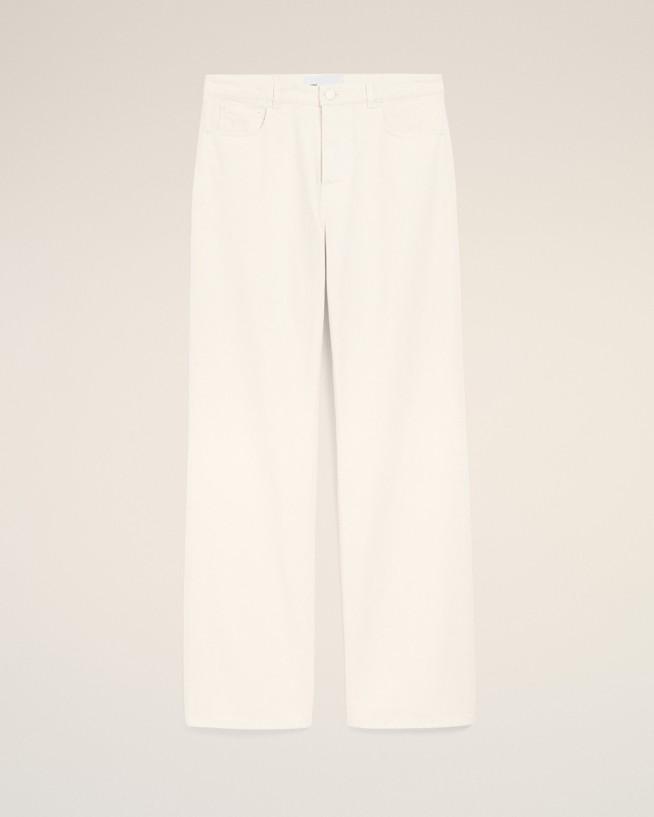 Weiße Baumwolljeans mit großzügiger Passform - 1