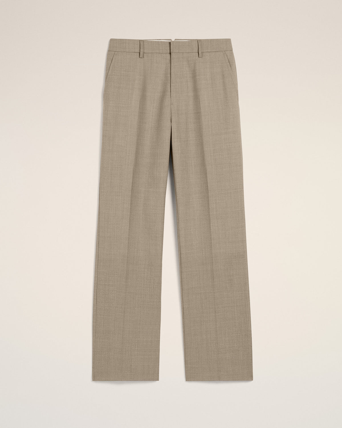 Pantalon Beige Droit En Laine - 1