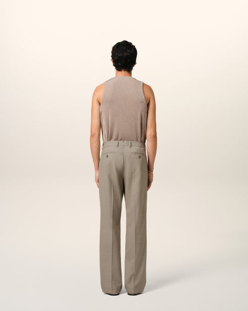 Pantalon Beige Droit En Laine - Homme - 4 - AMI Paris - Ami Paris
