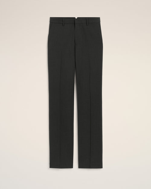 Pantalón recto de lana negra - 2 - Ami Paris