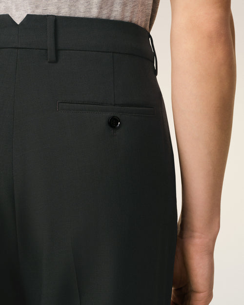 Black Wool Straight Trousers - 5 - Ami Paris