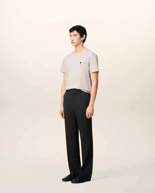 Black Wool Straight Trousers - 6 - Ami Paris