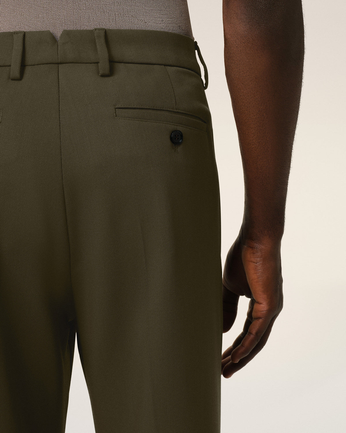 Pantalon Vert Droit En Laine - 5