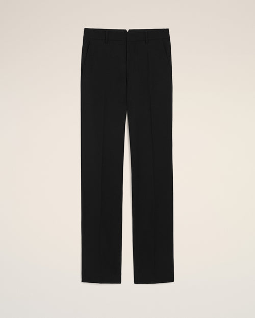 Black Wool Straight Trousers - Man - 6 - AMI Paris - Ami Paris
