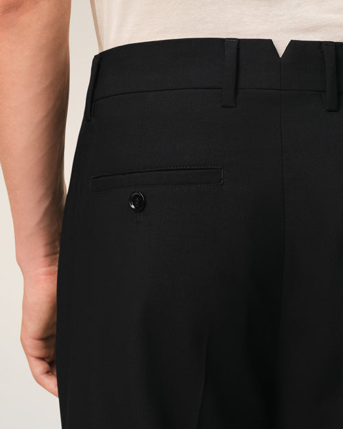 Pantalón recto de lana negra - 5 - Ami Paris