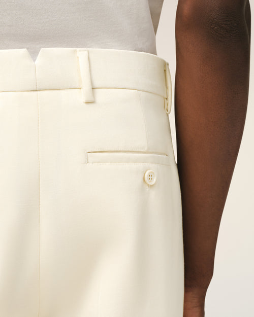 White Wool Straight Trousers - 5 - Ami Paris