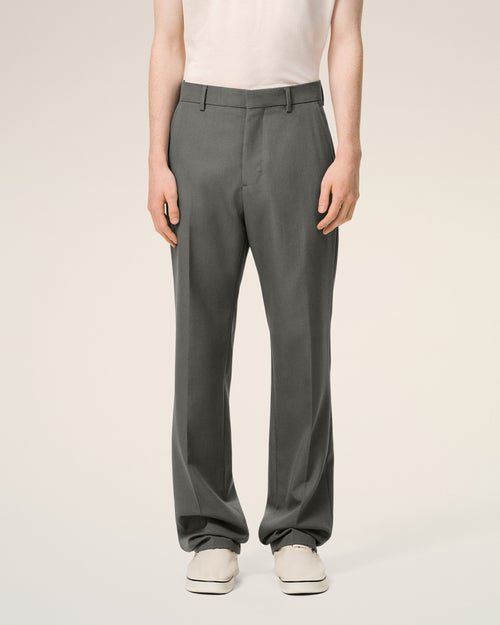 Pantalón recto de lana gris - Hombre - 3 - AMI Paris - Ami Paris