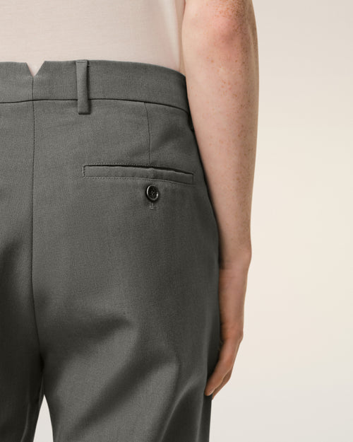 Grey Wool Straight Trousers - Man - 5 - AMI Paris - Ami Paris