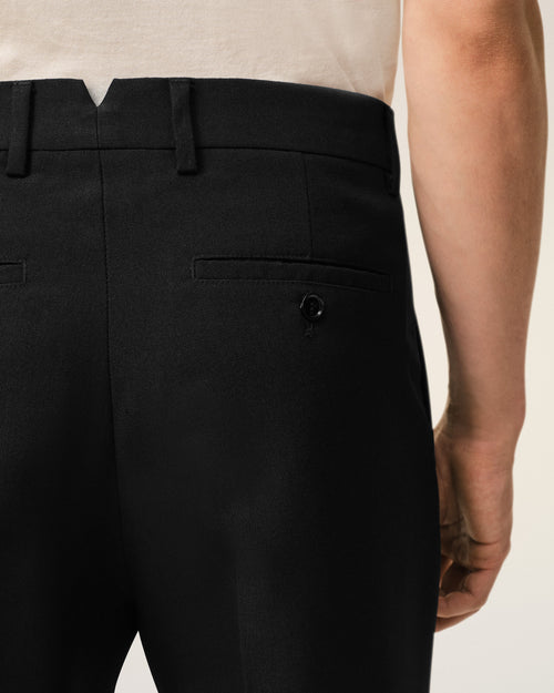 Black Wool Straight Trousers - Man - 5 - AMI Paris - Ami Paris