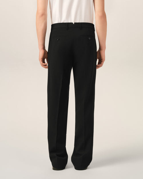 Black straight-fit wool trousers - Man - 4 - AMI Paris - Ami Paris
