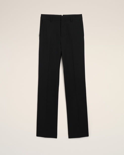 Black straight-fit wool trousers - Man - 1 - AMI Paris - Ami Paris