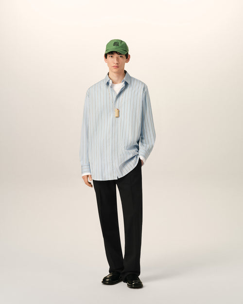 Black straight-fit wool trousers - Man - 2 - AMI Paris - Ami Paris