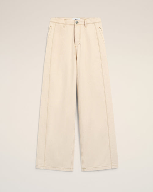 Wide-Fit-Jeans aus weißer Baumwolle  - 2 - Ami Paris