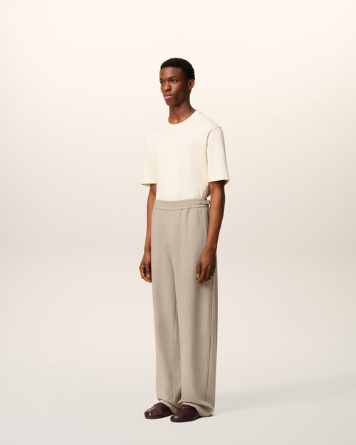 Pantalón elástico de lana beis - 6 - Ami Paris