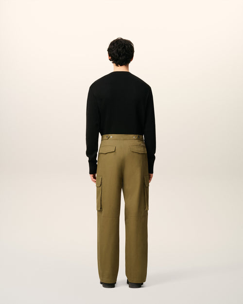 Green Cotton Cargo Trousers - 4 - Ami Paris