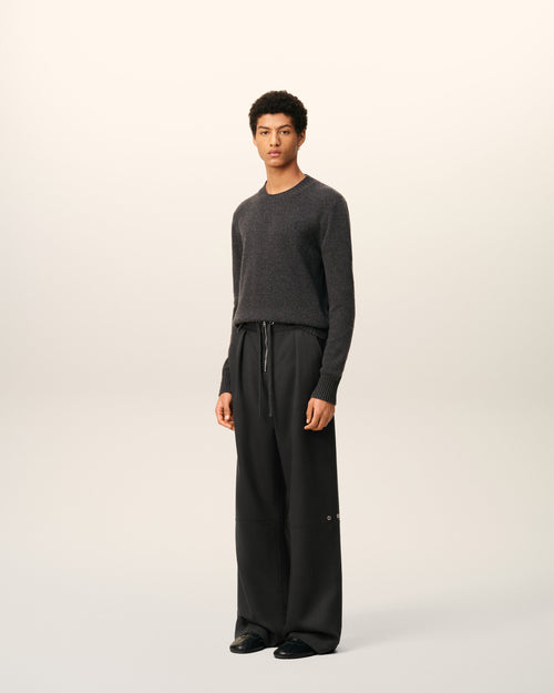 Black Wool Zipped Trousers - 6 - Ami Paris