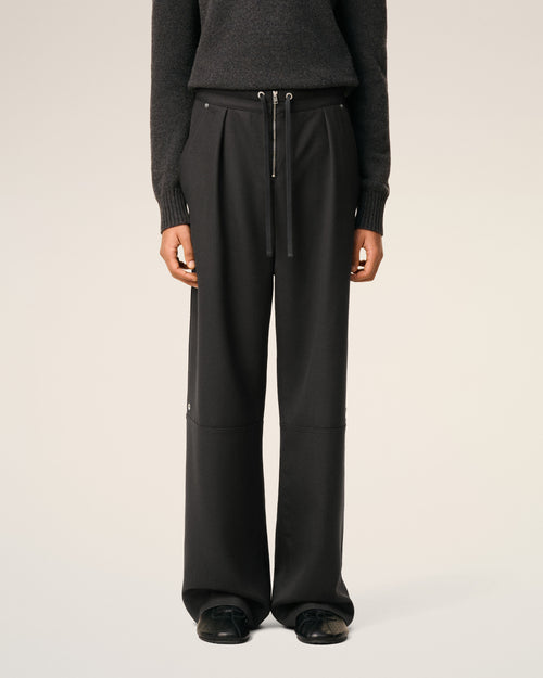 Black Wool Zipped Trousers - 3 - Ami Paris
