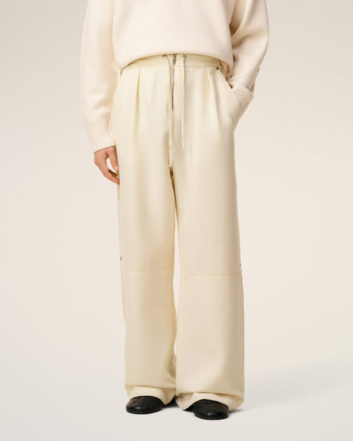 White Wool Zipped Trousers - 3 - Ami Paris