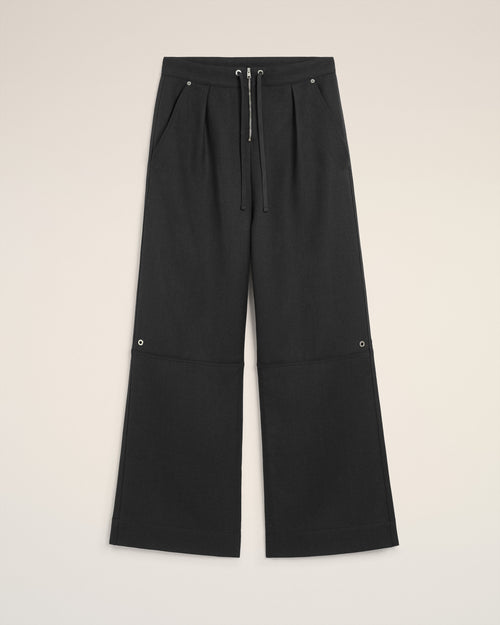 Black Wool Zipped Trousers - 2 - Ami Paris