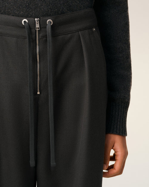 Black Wool Zipped Trousers - 5 - Ami Paris