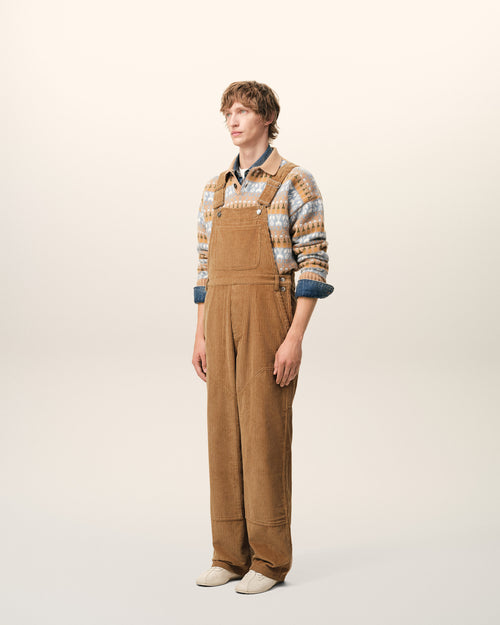Mono de trabajo de algodón marrón - 6 - Ami Paris