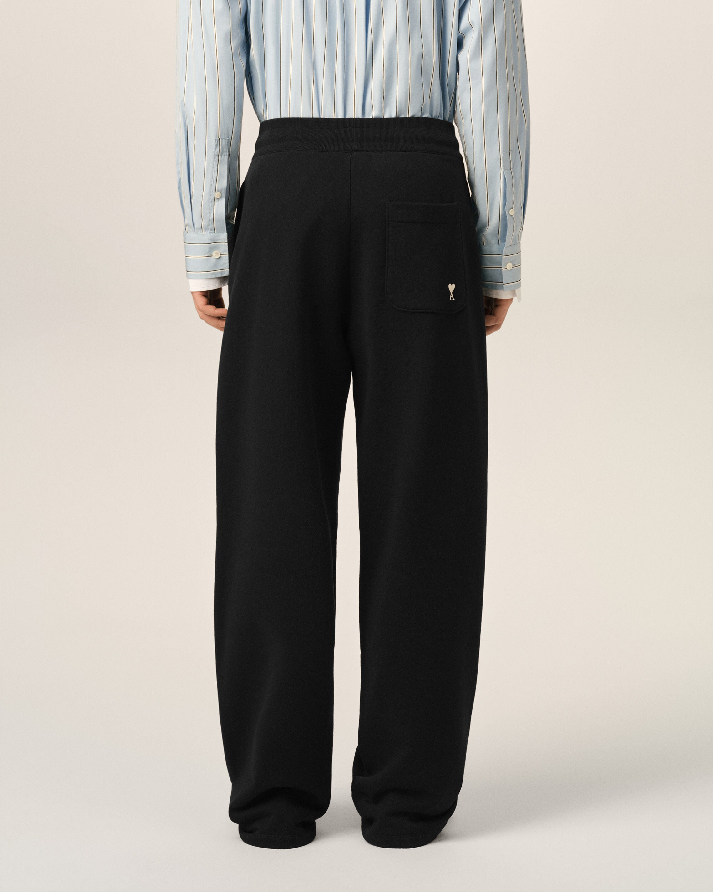 Pantalón deportivo Ami de Cœur de algodón negro - 4