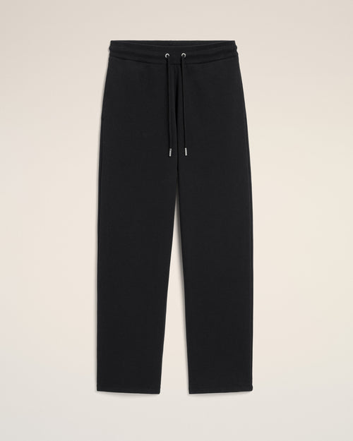 Pantalón deportivo Ami de Cœur de algodón negro - NEGRO/BLANCO CREMA - Ami Paris