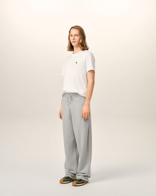 Grey cotton track pants with Ami de Coeur - Man - 6 - AMI Paris - Ami Paris