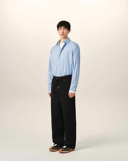 Black cotton track pants with Ami de Coeur - Man - 6 - AMI Paris - Ami Paris