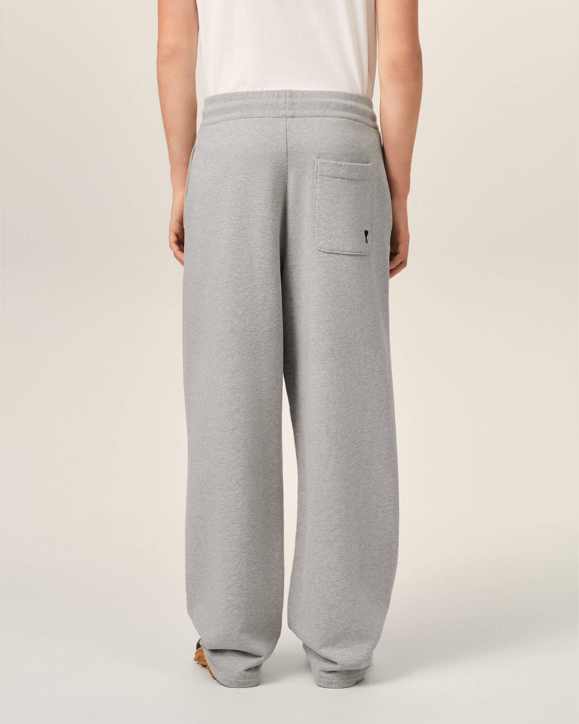 Grey cotton track pants with Ami de Coeur - 4