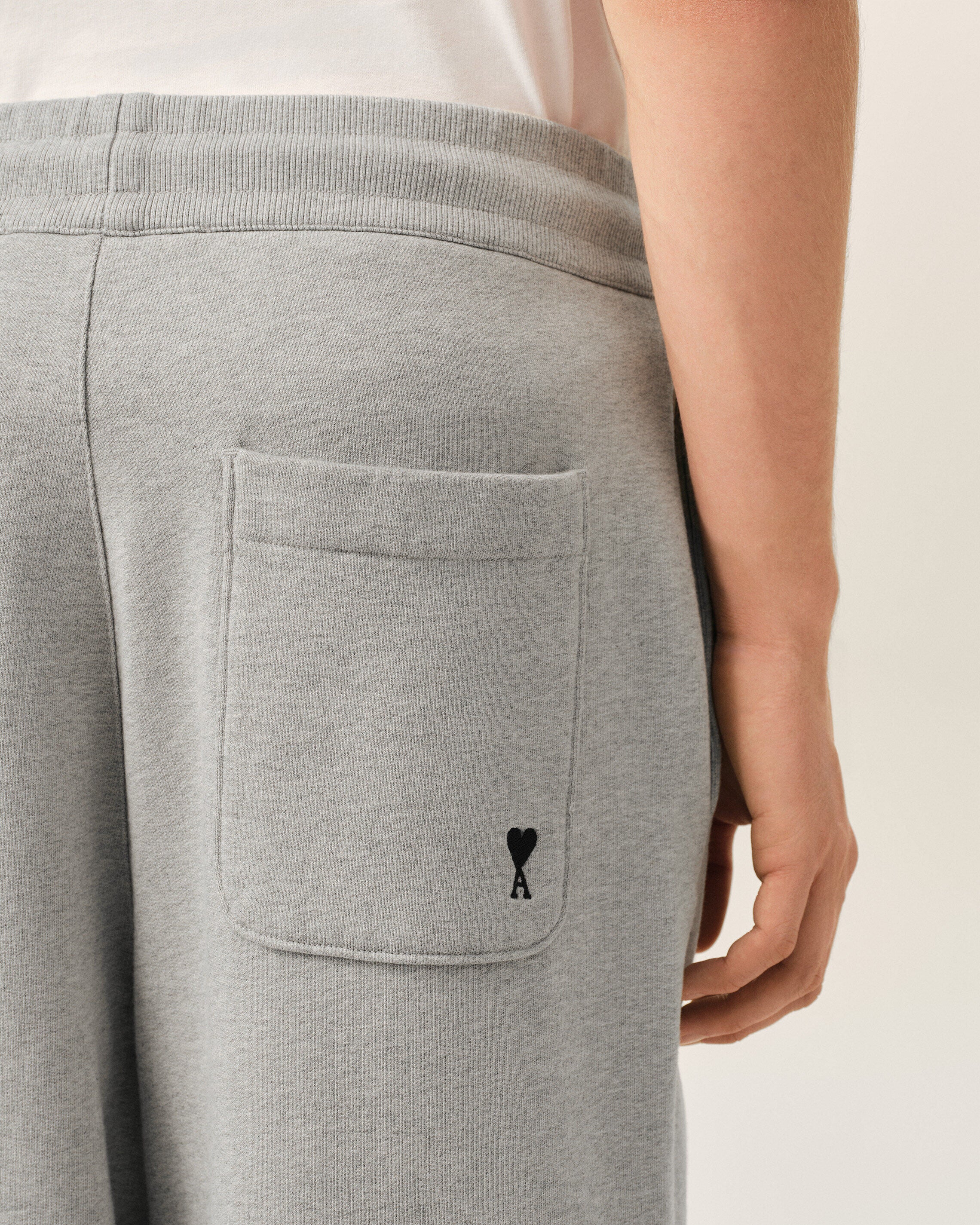 Grey cotton track pants with Ami de Coeur - 5