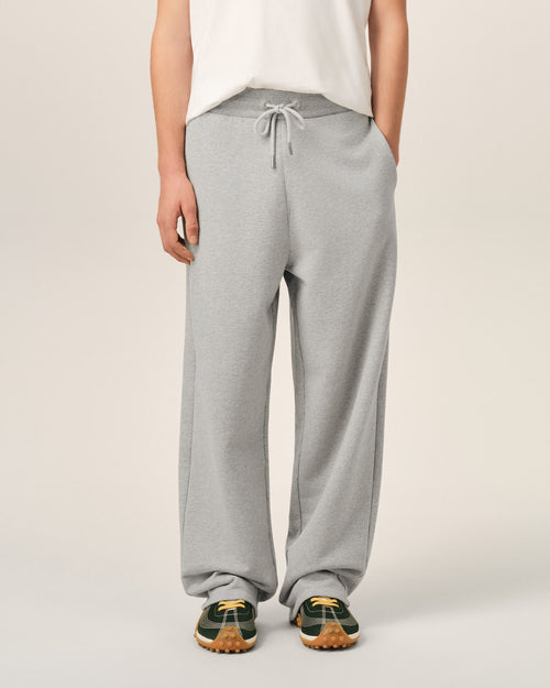 Grey cotton track pants with Ami de Coeur - Man - 3 - AMI Paris - Ami Paris