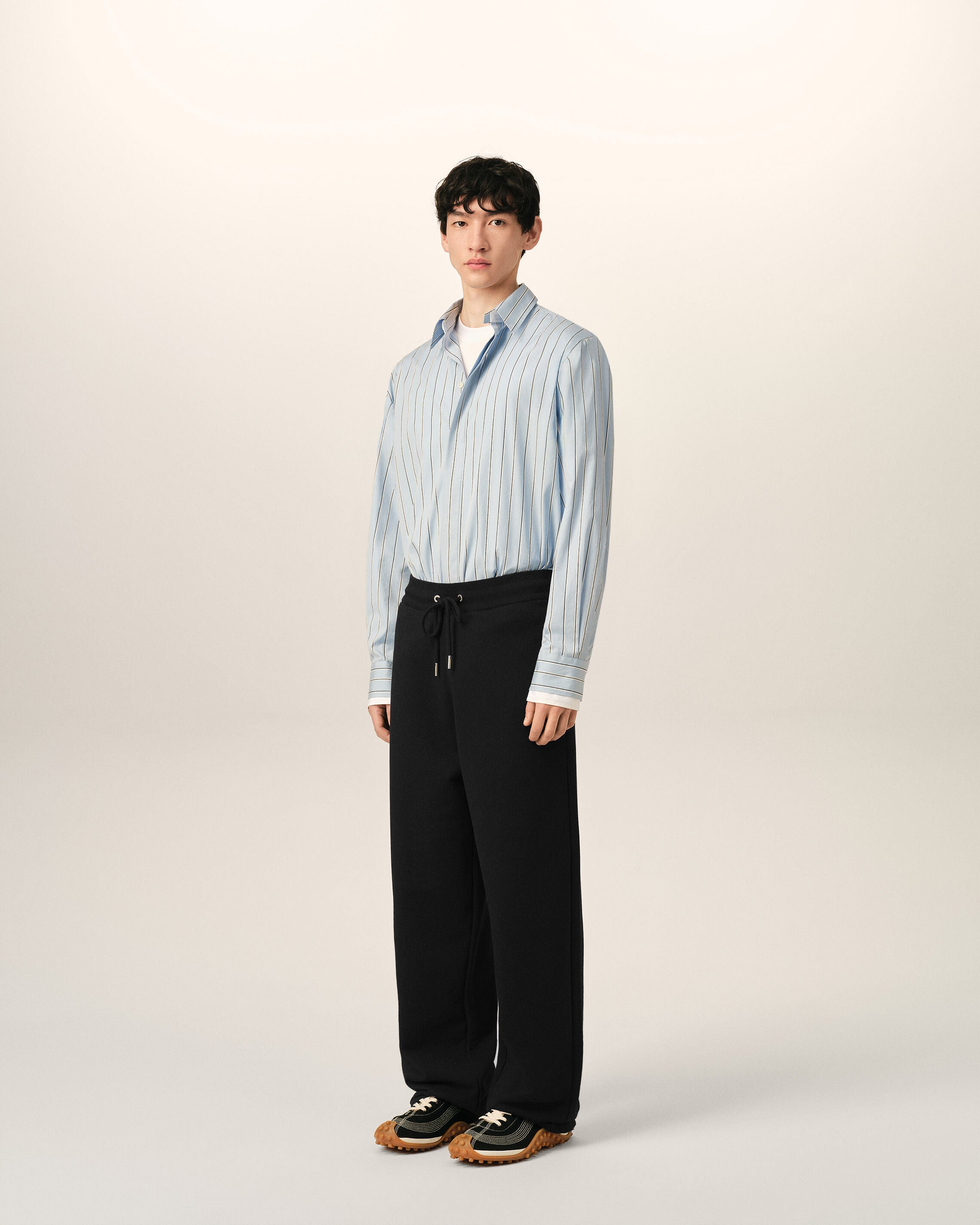 Pantalón deportivo Ami de Cœur de algodón negro - 6