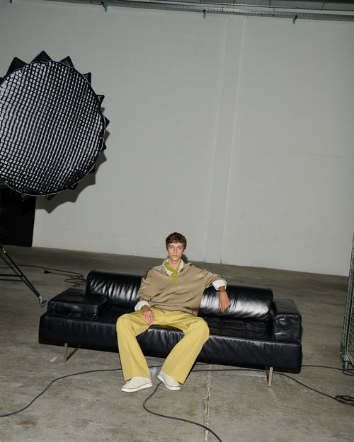 Yellow New Wool Low Waist Wide Trousers - Man - 7 - AMI Paris - Ami Paris